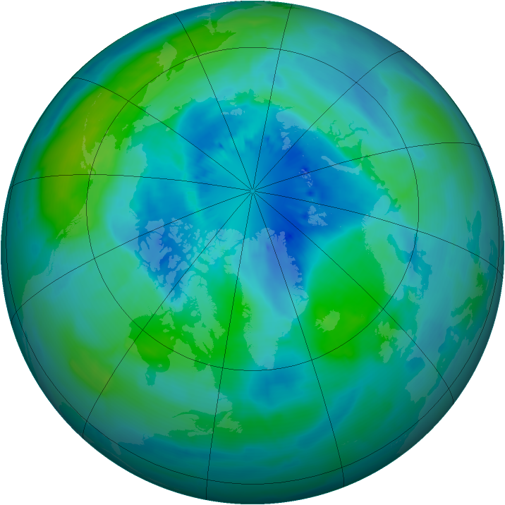 Arctic ozone map for 21 September 2011